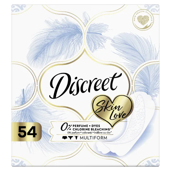 Discreet Légáteresztő Multiform 0%-os Skin Love Tisztasági Betétek x54 termékhez kapcsolódó kép