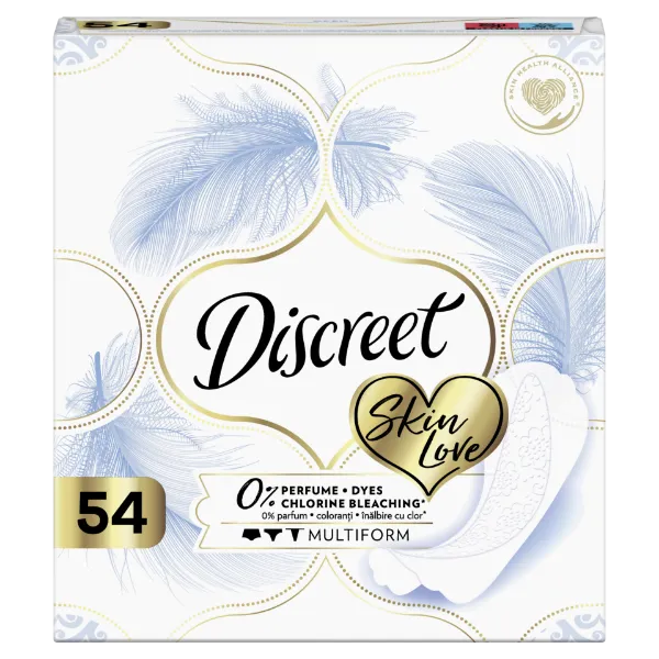 Discreet Légáteresztő Multiform 0%-os Skin Love Tisztasági Betétek x54 termékhez kapcsolódó kép