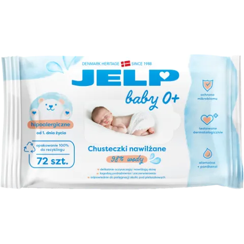 JELP Baby 0+ hipoallergén nedves törlőkendő 72db termékhez kapcsolódó kép