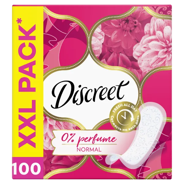 Discreet Légáteresztő illatmentes Tisztasági Betétek, 100 db termékhez kapcsolódó kép