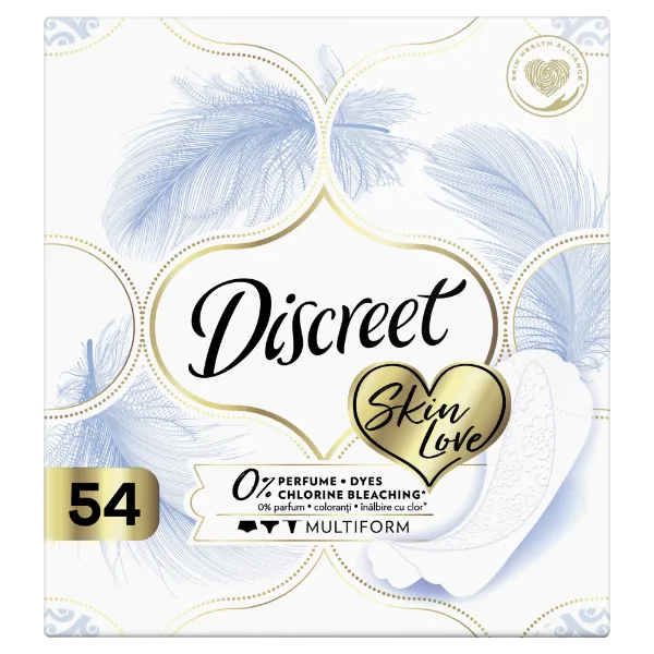 Discreet Légáteresztő Multiform 0%-os Skin Love Tisztasági Betétek x54 termékhez kapcsolódó kép