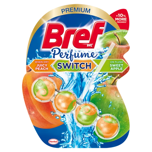 Bref Perfume Switch Juicy Peach-Sweet Apple WC frissítő 50 g termékhez kapcsolódó kép