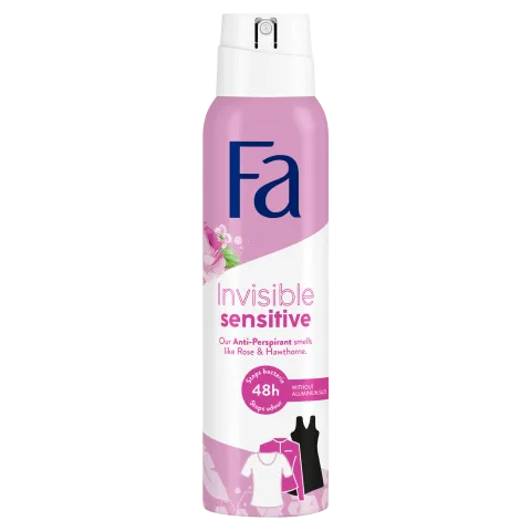 Fa Invisible Sensitive izzadásgátló deospray rózsa és galagonya illattal 150 ml termékhez kapcsolódó kép