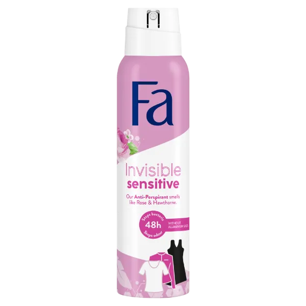 Fa Invisible Sensitive izzadásgátló deospray rózsa és galagonya illattal 150 ml termékhez kapcsolódó kép