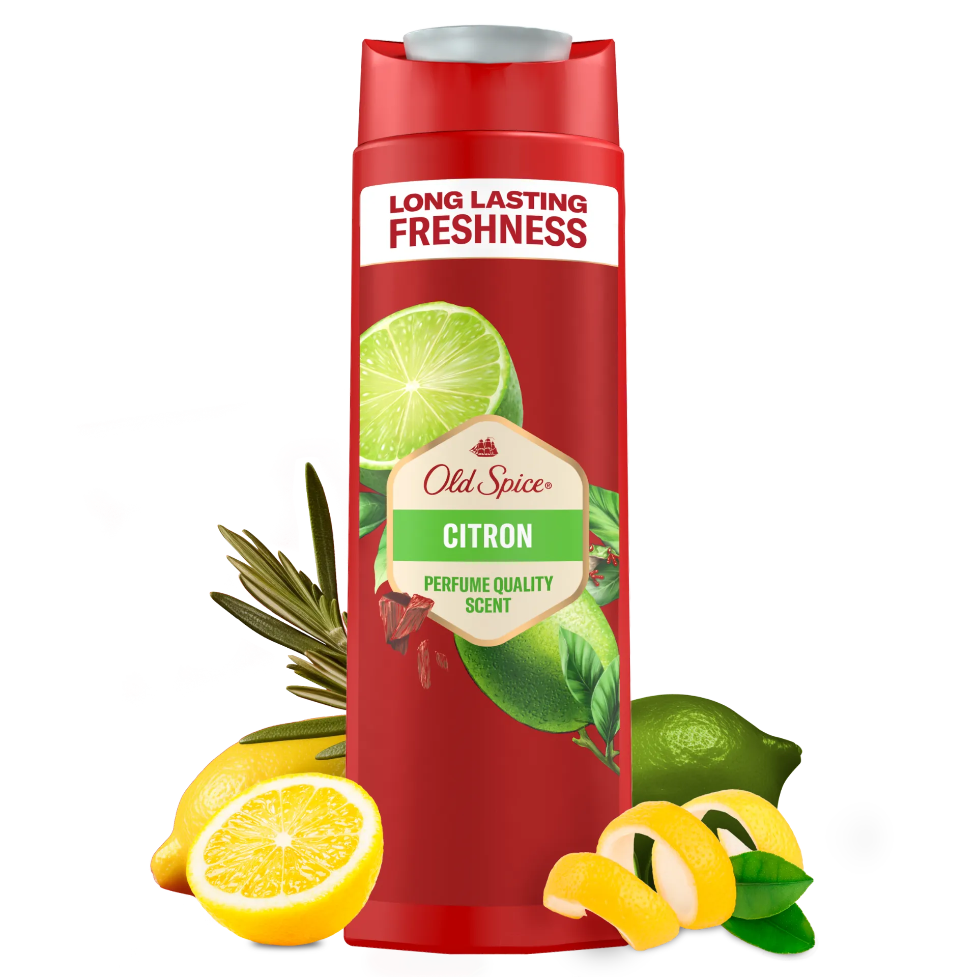 Old Spice Citron Tusfürdő És Sampon Férfiaknak 400 ml, 3az1-ben, Hosszan Tartó Frissesség