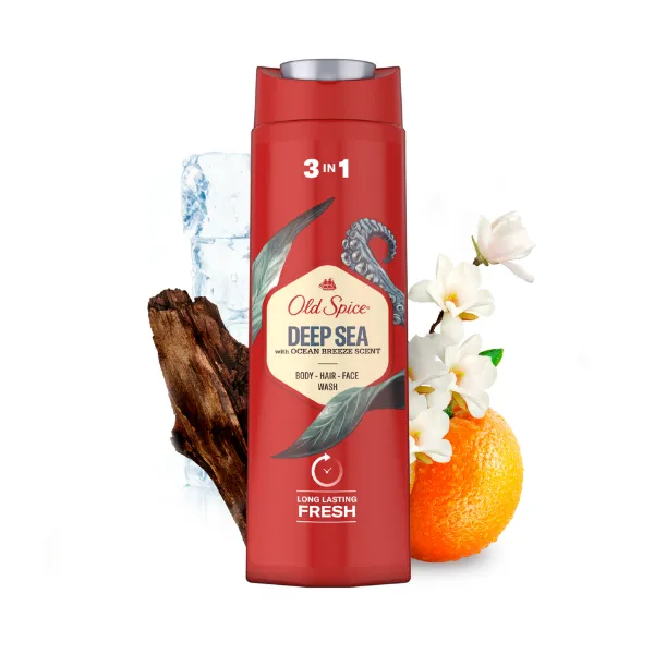 Old Spice Deep Sea Tusfürdő És Sampon Férfiaknak 250ml, 3az1-ben, Hosszan Tartó Frissesség termékhez kapcsolódó kép