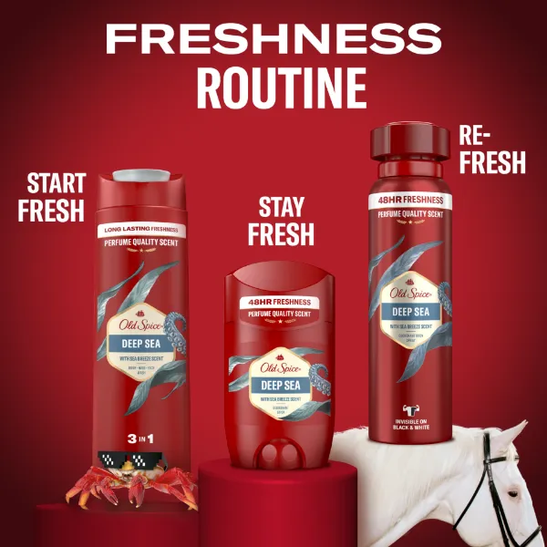 Old Spice Deep Sea Tusfürdő És Sampon Férfiaknak 400ml, 3az1-ben, Hosszan Tartó Frissesség termékhez kapcsolódó kép