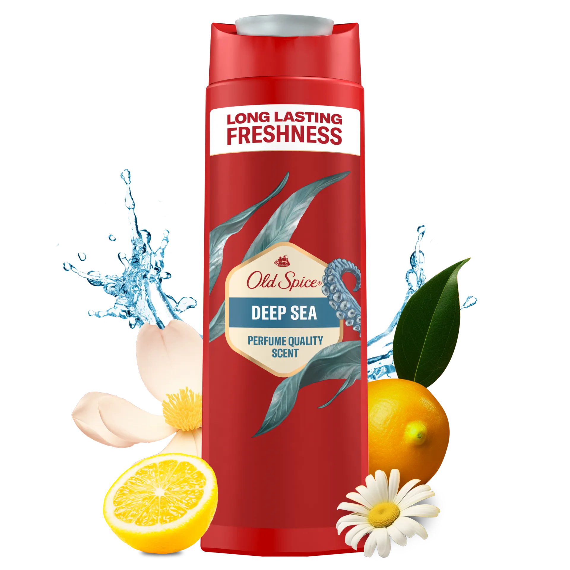 Old Spice Deep Sea Tusfürdő És Sampon Férfiaknak 400ml, 3az1-ben, Hosszan Tartó Frissesség