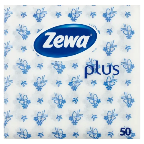 Zewa Plus kék mintás szalvéta 1 rétegű 50 db termékhez kapcsolódó kép