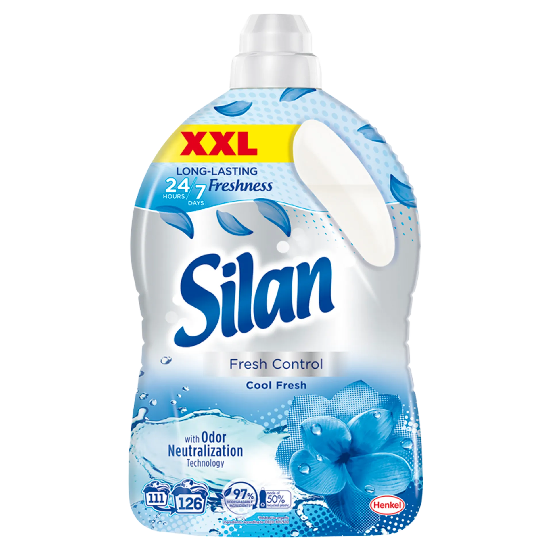 Silan Fresh Control Cool Fresh textilöblítő koncentrátum 126 mosás 2772 ml