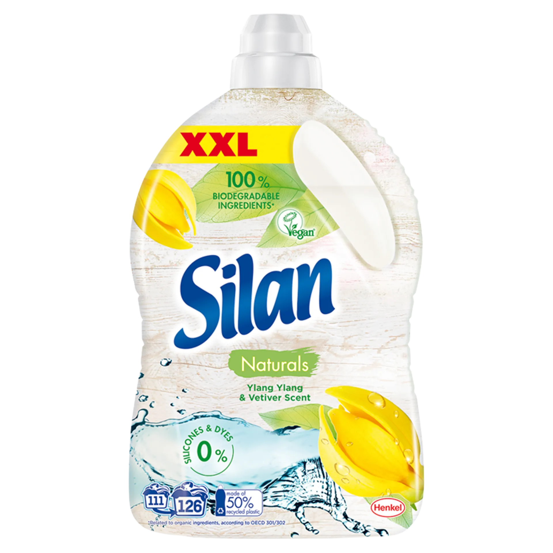 Silan Naturals Ylang Ylang & Vetiver Scent textilöblítő koncentrátum 126 mosás 2772 ml