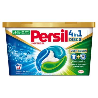 Persil Discs mosókapszula fehér és világos ruhadarabokhoz 11 mosás 275 g termékhez kapcsolódó kép