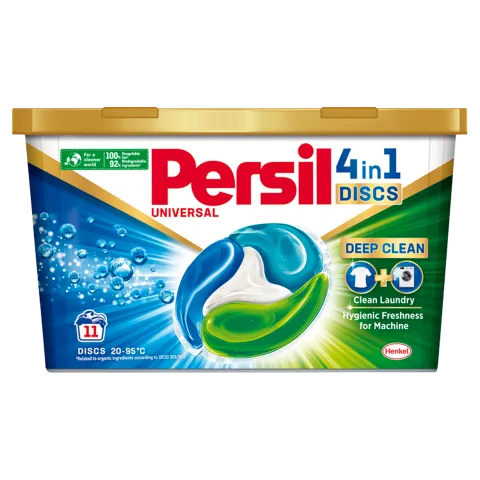 Persil Discs mosókapszula fehér és világos ruhadarabokhoz 11 mosás 275 g termékhez kapcsolódó kép