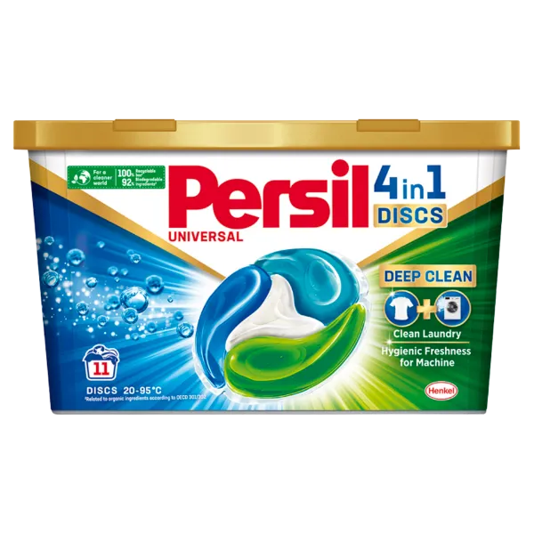 Persil Discs mosókapszula fehér és világos ruhadarabokhoz 11 mosás 275 g termékhez kapcsolódó kép
