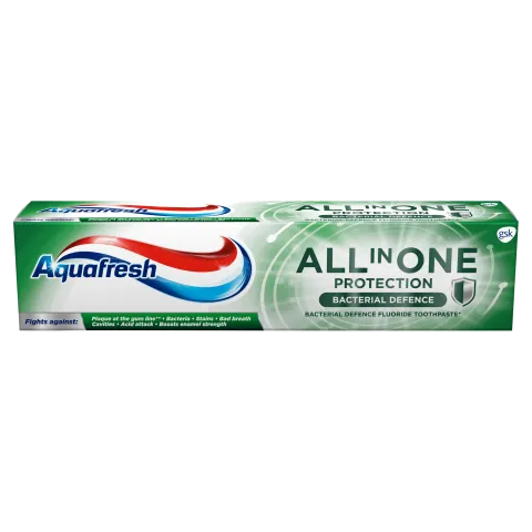Aquafresh All in One Protection Bacterial Defence fluoridos fogkrém 100 ml termékhez kapcsolódó kép