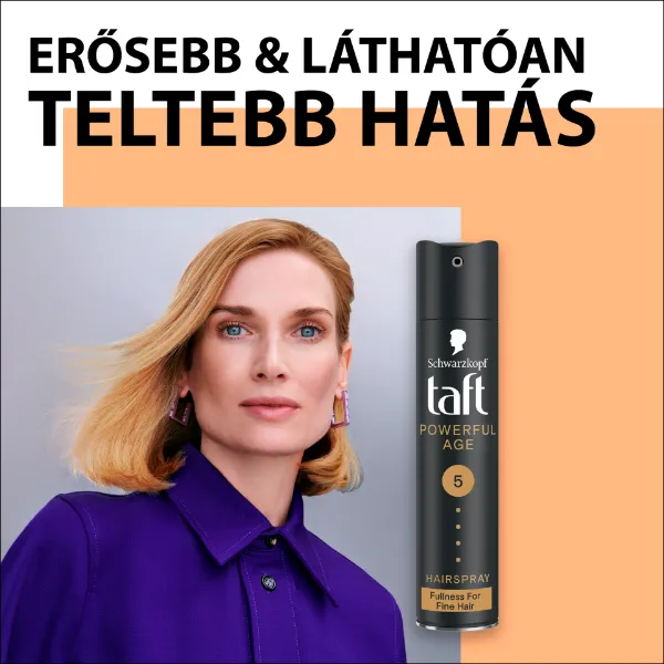 Taft Powerful Age hajlakk vékonyszálú hajra 250 ml termékhez kapcsolódó kép