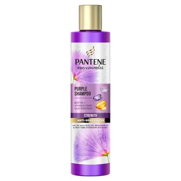 Pantene Pro-V Miracles Strength & AntiBrassiness lila sampon, 225 ml termékhez kapcsolódó kép