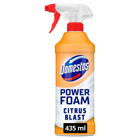 Domestos Power Foam Citrus Blast WC és fürdőszoba tisztító hab 435 ml termékhez kapcsolódó kép