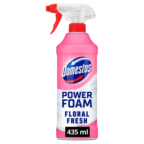 Domestos Power Foam Floral Fresh WC és fürdőszoba tisztító hab 435 ml termékhez kapcsolódó kép
