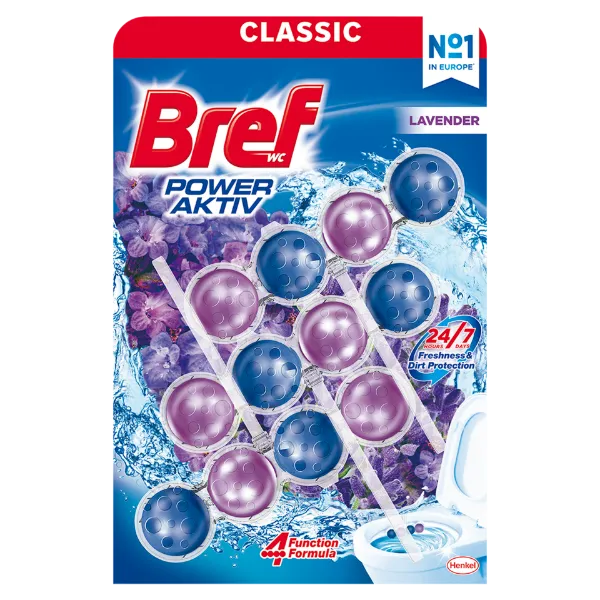Bref Power Aktiv Lavender WC frissítő 3 x 50 g termékhez kapcsolódó kép