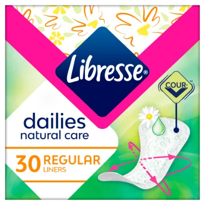 Libresse Dailies Natural Care Regular tisztasági betét, aloe vera és kamilla kivonattal 30 db termékhez kapcsolódó kép