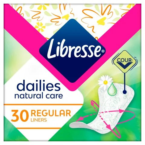 Libresse Dailies Natural Care Regular tisztasági betét, aloe vera és kamilla kivonattal 30 db termékhez kapcsolódó kép