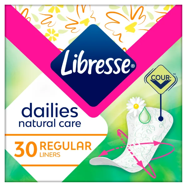 Libresse Dailies Natural Care Regular tisztasági betét, aloe vera és kamilla kivonattal 30 db termékhez kapcsolódó kép