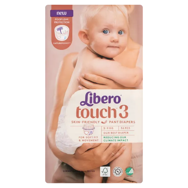 Libero Touch egyszerhasználatos bugyipelenka, méret: 3, 5-9 kg, 36 db termékhez kapcsolódó kép