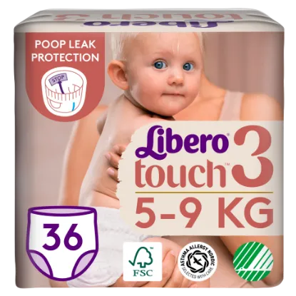 Libero Touch egyszerhasználatos bugyipelenka, méret: 3, 5-9 kg, 36 db termékhez kapcsolódó kép