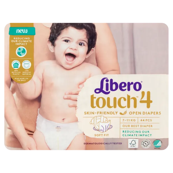 Libero Touch egyszerhasználatos pelenkanadrág, méret: 4, 7-11 kg, 44 db termékhez kapcsolódó kép