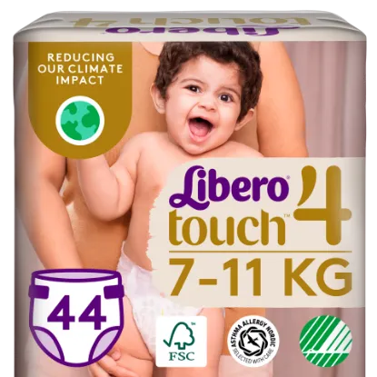Libero Touch egyszerhasználatos pelenkanadrág, méret: 4, 7-11 kg, 44 db termékhez kapcsolódó kép