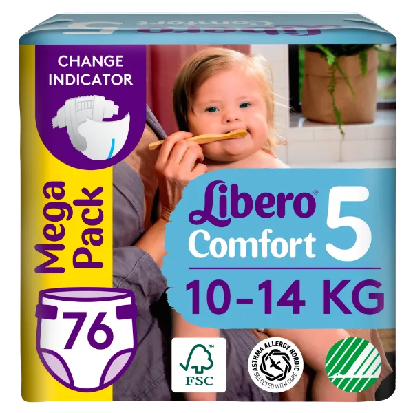 Libero Comfort egyszerhasználatos pelenka, méret: 5, 10-14 kg, 76 db termékhez kapcsolódó kép