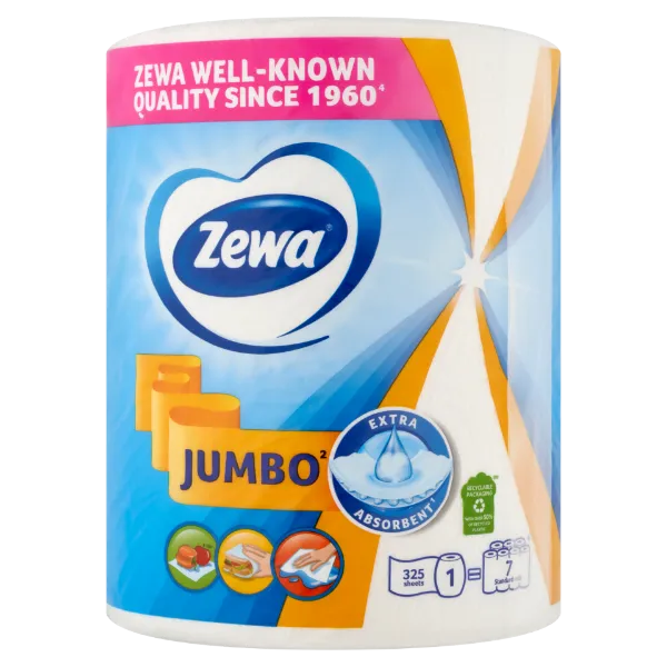 Zewa Jumbo háztartási papírtörlő 2 rétegű 1 tekercs termékhez kapcsolódó kép