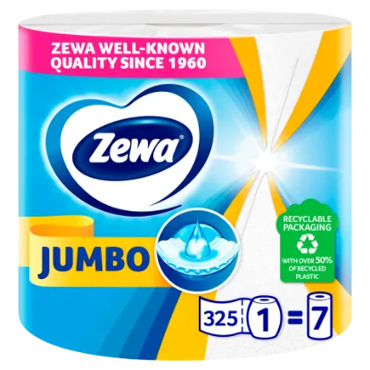Zewa Jumbo háztartási papírtörlő 2 rétegű 1 tekercs termékhez kapcsolódó kép