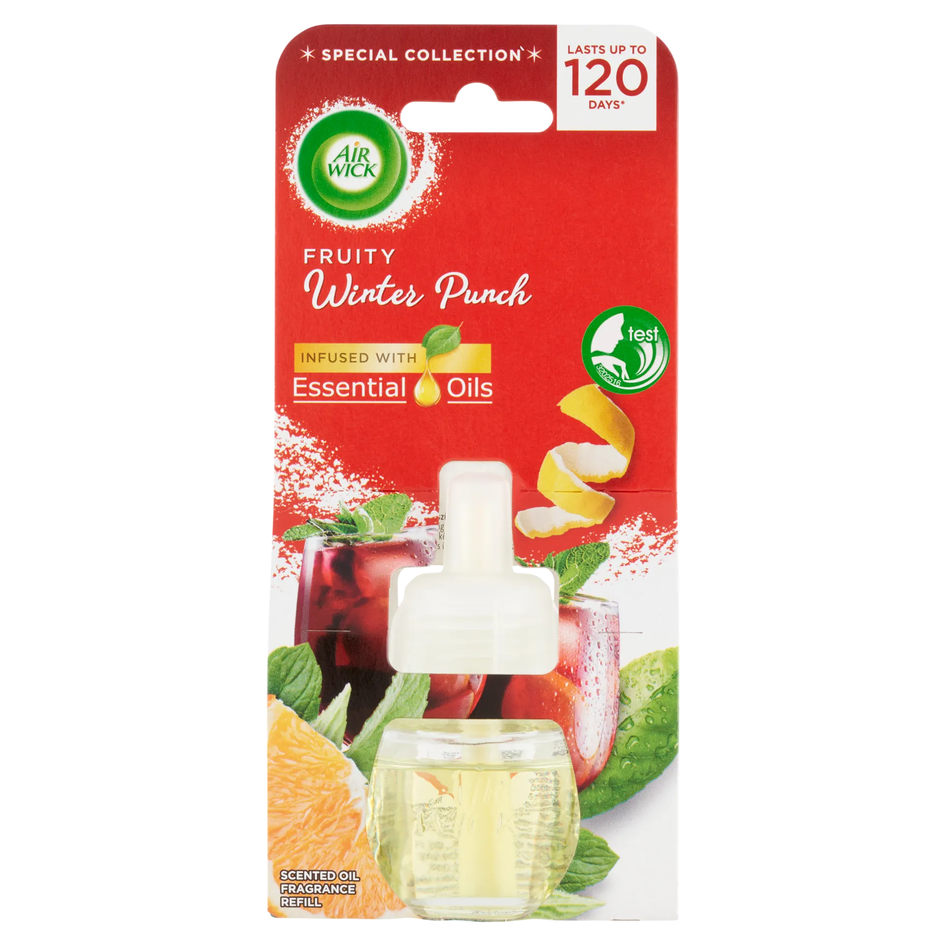 Air  Wick  elektromos légfrissítő utántöltő, Gyümölcsös Téli Puncs illat, 19ml