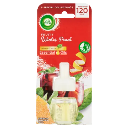 Air  Wick  elektromos légfrissítő utántöltő, Gyümölcsös Téli Puncs illat, 19ml termékhez kapcsolódó kép
