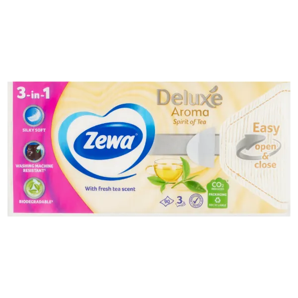 Zewa delux papírzsebkendő spirit of tea 3 rétegű 90 db termékhez kapcsolódó kép