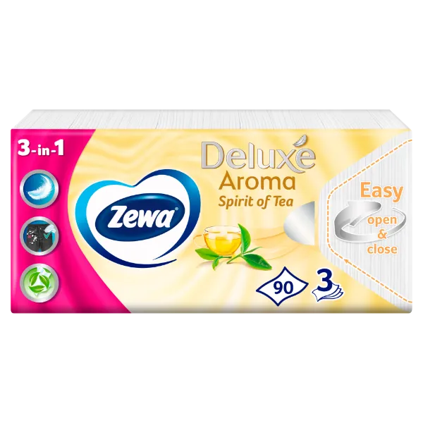 Zewa delux papírzsebkendő spirit of tea 3 rétegű 90 db termékhez kapcsolódó kép