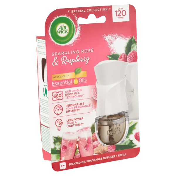 Air Wick elektromos légfrissítő készülék, Rozé Pezsgő és Málna utántöltővel, 19ml termékhez kapcsolódó kép