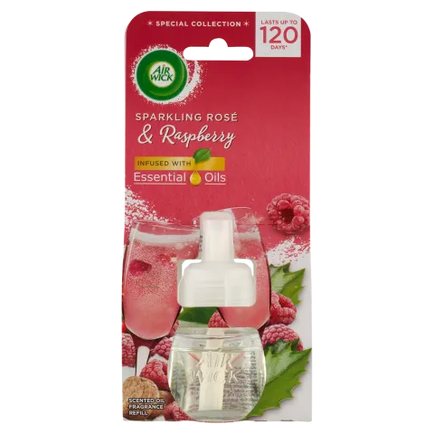 Air  Wick  elektromos légfrissítő utántöltő, Rozé Pezsgő és Málna illat, 19ml termékhez kapcsolódó kép