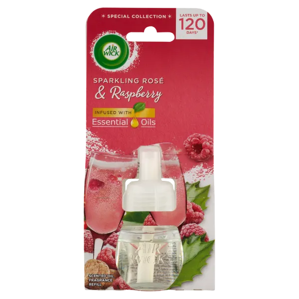 Air  Wick  elektromos légfrissítő utántöltő, Rozé Pezsgő és Málna illat, 19ml termékhez kapcsolódó kép