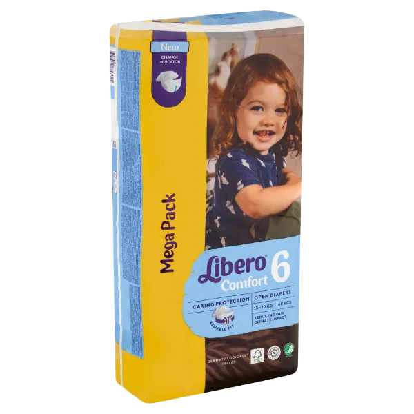 Libero Comfort egyszerhasználatos pelenka, méret: 6, 13-20 kg, 68 db termékhez kapcsolódó kép