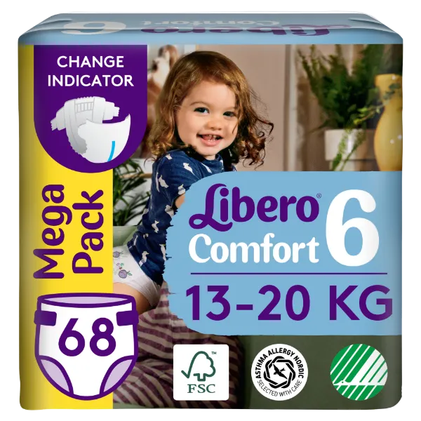 Libero Comfort egyszerhasználatos pelenka, méret: 6, 13-20 kg, 68 db termékhez kapcsolódó kép