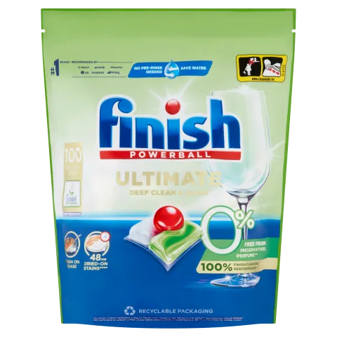 Finish Ultimate All in 1 mosogatógép-kapszula, Zero, 100 db termékhez kapcsolódó kép