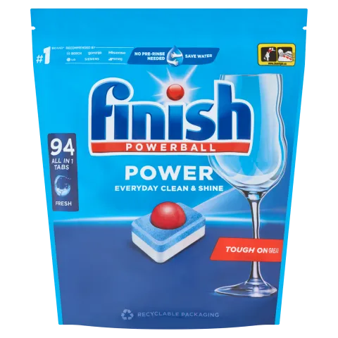 Finish Powerball Power All in 1 Regular mosogatógép tabletta 94 db 1504 g termékhez kapcsolódó kép