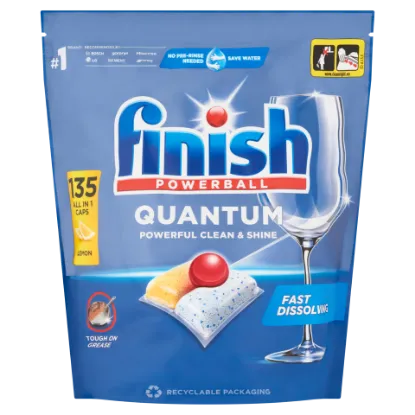 Finish Powerball Quantum All in 1 mosogatógép-kapszula, Lemon 135db termékhez kapcsolódó kép