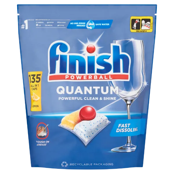 Finish Powerball Quantum All in 1 mosogatógép-kapszula, Lemon 135db termékhez kapcsolódó kép