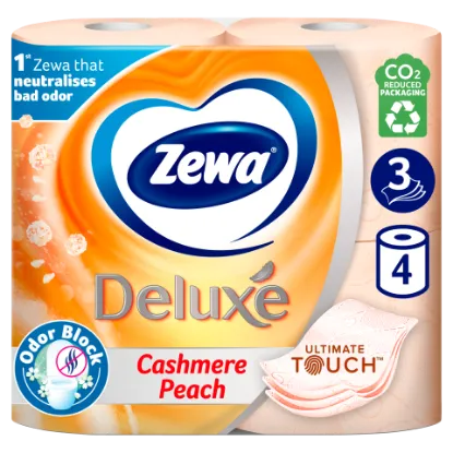 Zewa Deluxe Cashmere Peach 3 rétegű toalettpapír 4 tekercs termékhez kapcsolódó kép