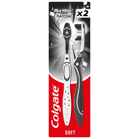 Colgate Max White Charcoal lágy fogkefe 2 db termékhez kapcsolódó kép