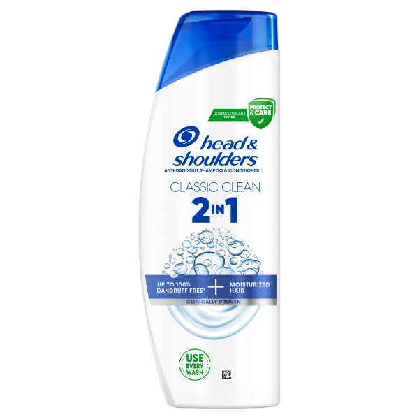 Head & Shoulders Classic Clean 2az1-ben korpásodás elleni sampon 250ml. Friss tiszta Illat termékhez kapcsolódó kép
